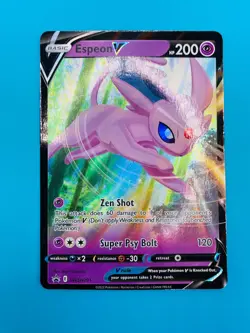 Espeon V SWSH201 Holo Black Star Promo Sword Shield Pokemon Trading Card TCG - Image 1