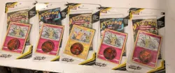 Pokemon Teamup Checklane Pikachu Mimikyu Promo SM163 SM162 5 Total Packs Sealed - Image 2