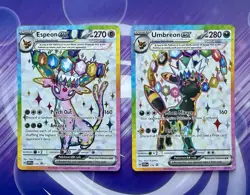 Espeon Ex 175 & Umbreon Ex 176 Pokemon Prismatic Figure Collection Promos NM+/M - Image 1