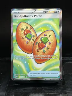 Pokemon TCG Mega Evolution Buddy Buddy Poffin 167/132 Full Art Trainer NM - Image 1