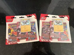 Pokemon Destined Rivals 3 Booster Pack Blister Zebstrika Promo 2x - NEW SEALED - Image 1