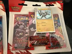 Pokemon Destined Rivals 3 Booster Pack Blister Zebstrika Promo 2x - NEW SEALED - Image 3