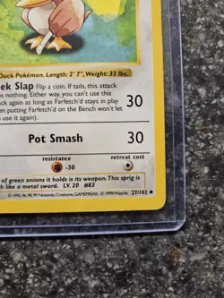 Pokemon TCG Farfetch’d 27/102 - Base Set (1999) - Image 3