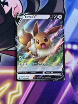 Eevee V ULTRA RARE SWSH065 Black Star Promo LP Pokemon 2020 - Image 1
