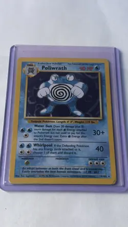 Unlimited Holofoil Poliwrath #13/102 Pokemon TCG Base Set WOTC Mp - Image 1