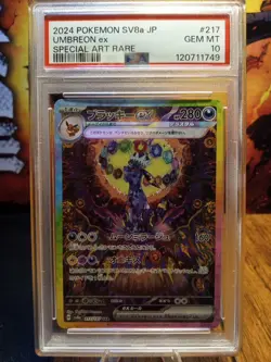 2024 Pokemon Sv8a Umbreon Ex #217 PSA GEM MINT 10 - Image 1