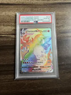 PSA 10 Gem Mint Charizard VMAX 74/73 Champion’s Path Rainbow Secret Rare - Image 1