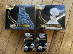 Pokemon Mega Evolution: 2 x Elite Trainer Boxes & 2 x Half Booster Boxes SEALED - Image 1