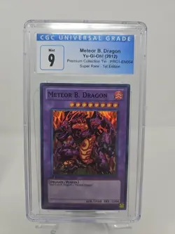 CGC 9- USA 1996 YU-GI-OH! METEOR BLACK DRAGON 1ST EDITION ULTRA RARE #PRC1-EN004 - Image 1