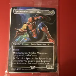 Magic The Gathering MTG Marvel Legends Spectacular Spider-Man Promo Card - Image 1