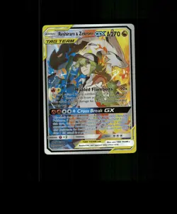HOLO Reshiram Card Zekrom Pokemon Card READ DESCRIPTION BELOW p1 - Image 1