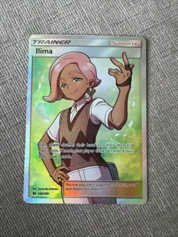 Ilima 146/149 Sun & Moon Base Set Trainer Full Art Holo Pokemon TCG Card - Image 1