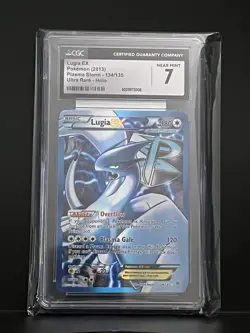 Lugia EX CGC 7 2013 Plasma Storm 134/135 Ultra Rare Holo Pokemon Card - Image 1
