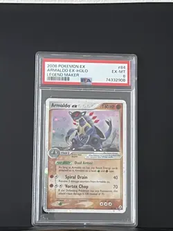 Armaldo EX 84/92 EX Legend Maker Holo Pokemon Card 2006 Graded PSA 6 - Image 1