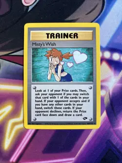 Misty's Wish- 108/132 - Pokemon Gym Challenge Unlimited Rare Card WOTC NM - Image 1