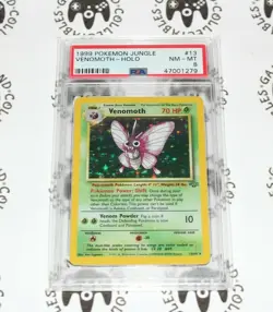 Venomoth #13/64 - PSA 8 - Pokemon Card TCG - Jungle Set - Image 1
