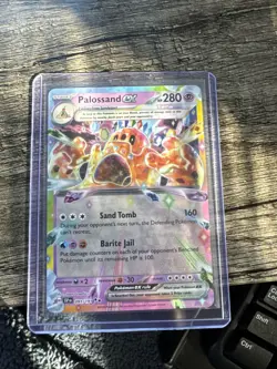 Pokemon TCG SV08 Surging Sparks Double Rare Holo Card Palossand EX 091/191 Nm US - Image 1