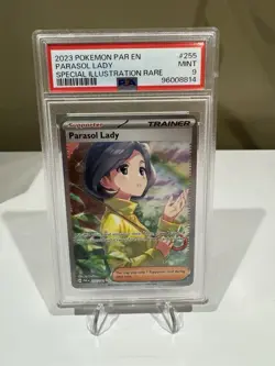 Pokemon Paradox Rift Parasol Lady Card 255/182 SAR PSA 9 - Image 1