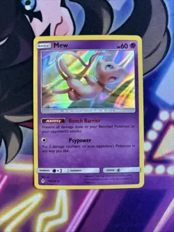 Mew 76/214 NM Holo Rare Sun & Moon Unbroken Bonds Pokemon Card! - Image 1