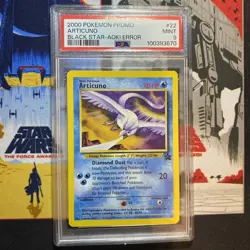 Pokemon 2000 Promo Articuno 22 Black Star Aoki Error Card, PSA 9 Mint US Seller! - Image 1