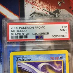 Pokemon 2000 Promo Articuno 22 Black Star Aoki Error Card, PSA 9 Mint US Seller! - Image 3