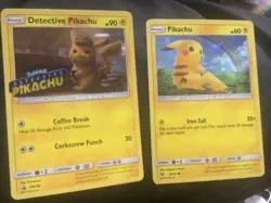 Detective Pikachu SM190 Pokemon card plus pikachu 78/73 Pokemon card ........ - Image 1