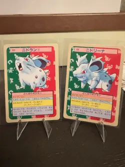 Topsun Nidoran female Nidorina Green Back Pokemon Card Japanese - Image 1
