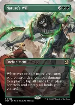 MTG Nature’s Will 0082 Anime Borderless Wilds of Eldraine: Enchanting Tales NM - Image 1