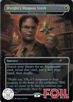 MTG Dwight's Weapon Stash (2166) | NM Foil | Secret Lair The Office {SLD} - Image 1