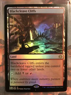 MTG Blackcleave Cliffs FOIL All Will Be One ONE 248/271 Rare NM - Image 1