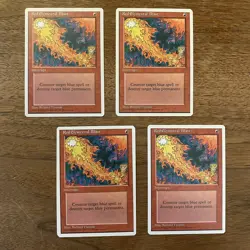 4x Red Elemental Blast NM+ NEVER PLAYED MTG Fourth 4th Ed Magic x4 FREE SHIPPING - Image 1