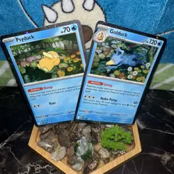 Psyduck 007 and Golduck 008 Mega Evolution Promotion Holo Pokemon Card English - Image 1