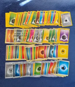 Energy x114 ALL DIFFERENT 1999-2024 Card Mix Lot holo Pokemon Bundle Gym heroes - Image 1
