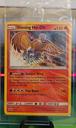 Pokemon TCG Shining Legends Shining Ho-Oh Promo Holo Card SM70 Factory Sealed - Image 1