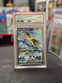 2023 POKEMON MEW EN-151 SPECIAL ILLUSTRATION RARE #202 ZAPDOS EX PSA 10 - Image 1