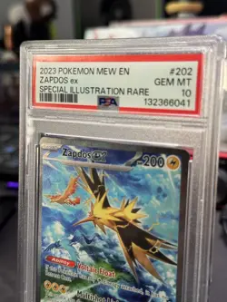 2023 POKEMON MEW EN-151 SPECIAL ILLUSTRATION RARE #202 ZAPDOS EX PSA 10 - Image 4