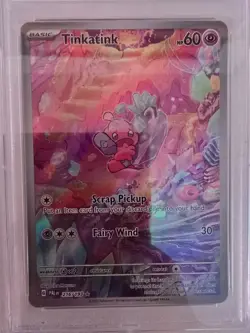 2023 Pokemon Paldea Evolved Tinkatink #216 PSA 9 Mint Illustration Rare - Image 2