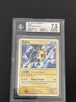 Raikou SL9 BGS 7.5 NM+ Pokemon Call of Legends Shiny Holo - Image 1