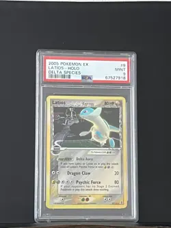 2005 Pokemon EX Delta Species Latios Holo #9 - PSA 9 MINT - Image 1