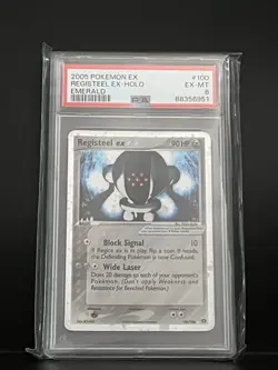 Registeel ex 100/106 EX Emerald PSA 6 EX-MT Holo 2005 Pokemon TCG - Image 1