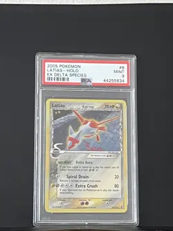 2005 POKEMON EX DELTA SPECIES LATIAS #8 RARE HOLO FOIL PSA 9 MINT - Image 1