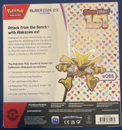 Pokemon TCG: Scarlet & Violet-151 Alakazam ex Collection Booster Box 820650855269 - Image 2