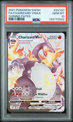 PSA 10 Charizard VMAX Holo SV107/SV122 Pokemon Shining Fates: Shiny Vault 2021 - Image 1