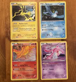 Pokemon Holo Legendary Bird Lot, Black & White Era, BW, Zapdos Moltres Articuno - Image 1