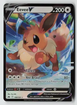 Eevee V 108/159 Crown Zenith Pokemon TCG NM - Image 1