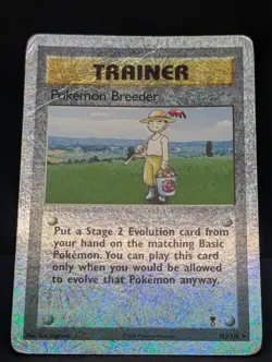 Pokemon Breeder 102/110 Legendary Collection Reverse Holo Rare TCG Trainer MP - Image 3
