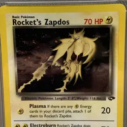 2000 POKEMON GYM CHALLENGE HOLO #15 ROCKET'S ZAPDOS PSA 9 - Image 3