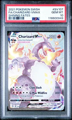 Charizard VMAX Full Art SV107/SV122 PSA 10 GEM MINT (Pokemon Shining Fates 2021) - Image 1