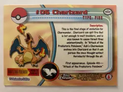 Charizard- Topps Chrome Pokemon Tv Animation Edition #06 - Image 4