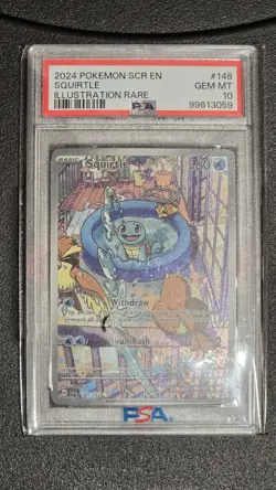 SQUIRTLE Stellar Crown Illustration Rare #148 PSA 10 Pokemon [Nostalgium] - Image 1